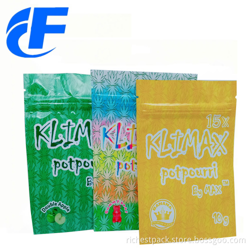 Custom printing aluminum foil three side seal bag